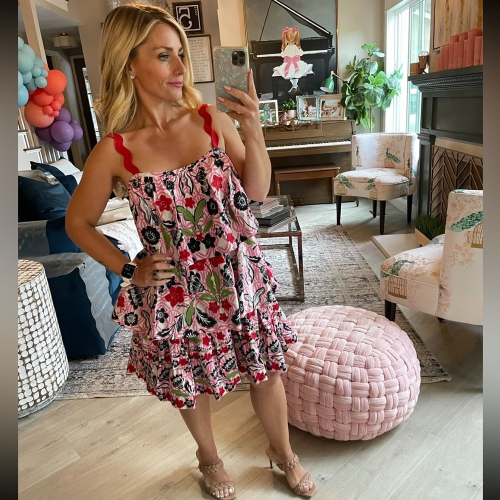 Anthropologie size xxs ruffle colorful dress